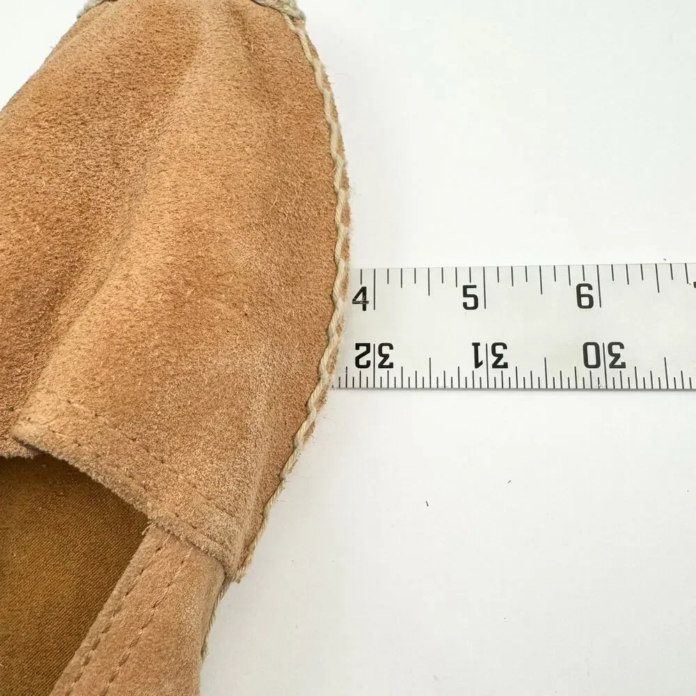 maypol Pink Suede Leather Espadrille Flats Sz‎ 8 Lightweight Soft Comfort Boho